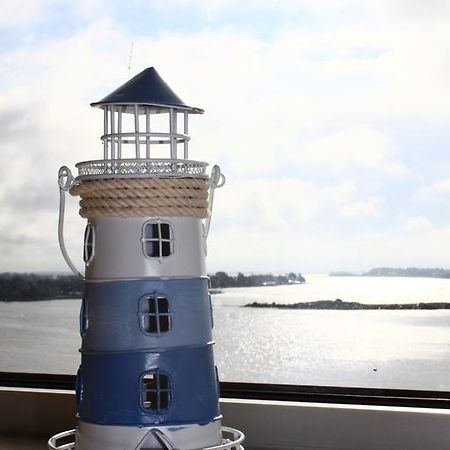 Ostseefjord-Schlei-Blick Im Wikingturm Schleswig Buitenkant foto